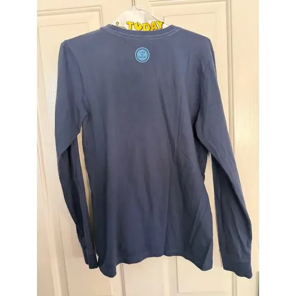 Life Is Good Crusher T-Shirt Grahic Print Crew Neck Cotton Blue Size Medium - Picture 5 of 7